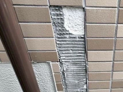 施工前の外壁タイル